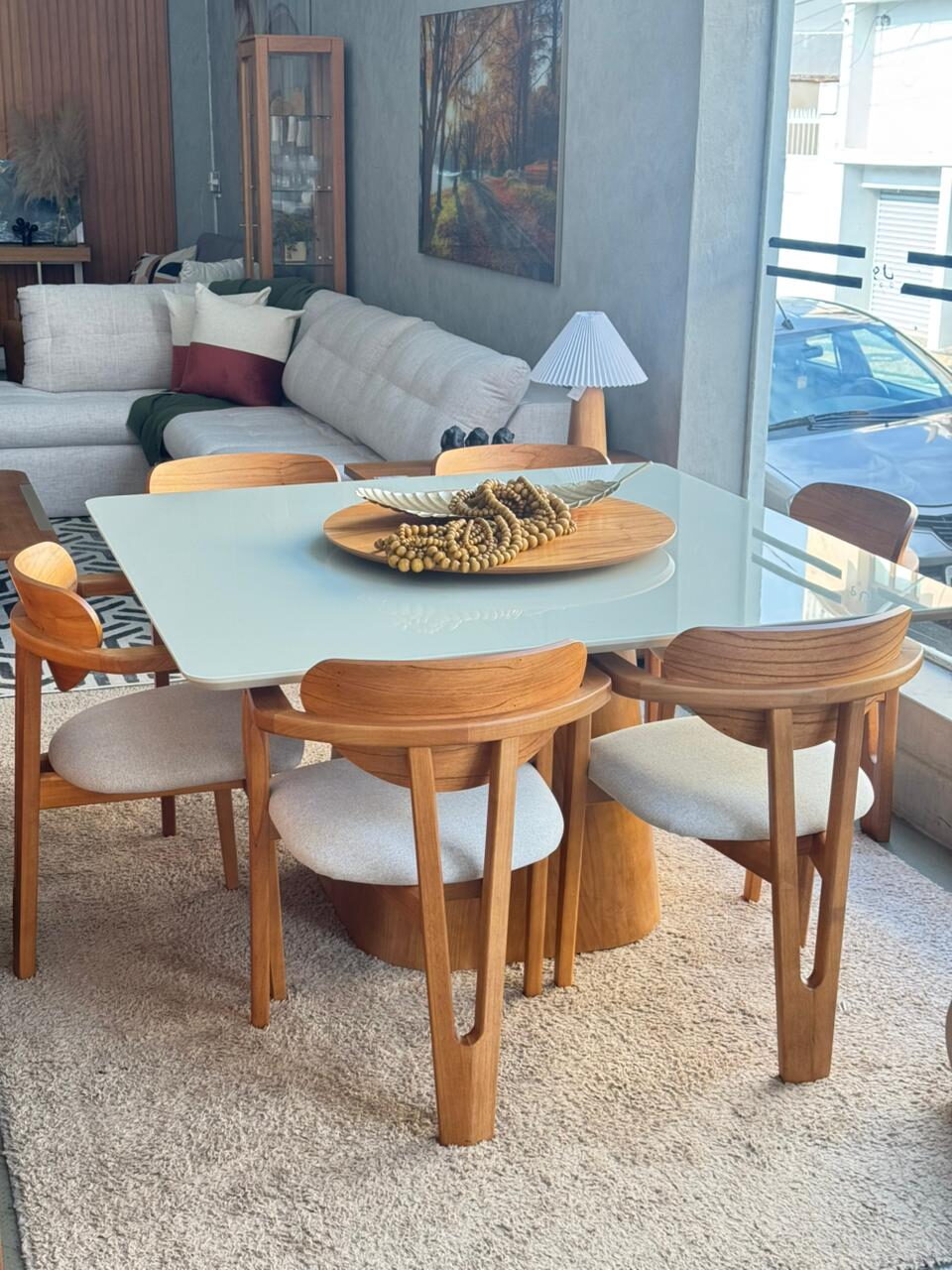 Mesa Quadrada 1,40x1,40 com 6 cadeiras
